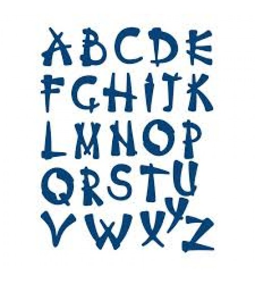 Die-Oriental Alphabet