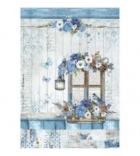 Decoupage Stamperia - A4 Rice Paper - Blue Land Window