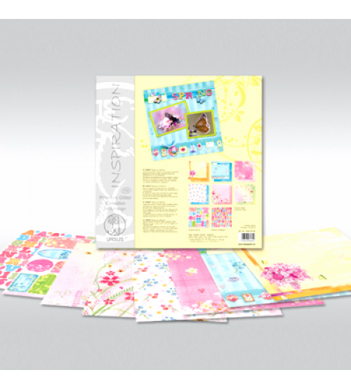 Ursus Premium Glitter Scrapbook Paper Pad