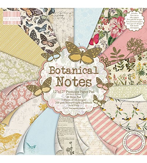 First Edition Paper - Botanical Notes Scrapbook Paper Pad First Edition Paper - Botanical Notes Scrapbook Paper Pad