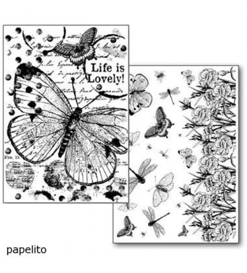 Stamperia Transfer Paper - Butterfly and flower