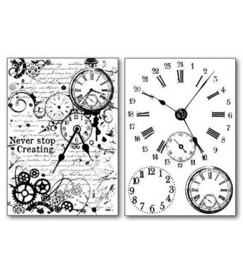 Stamperia Transfer Paper -Black and White Clocks