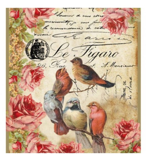 Decoupage Stamperia - A4 Rice Paper - Birds and Flower- 21x29cms