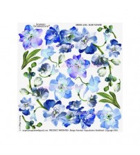 Sospeso Printed Plastic Sheet-Blue Flower