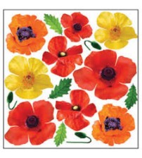 Sospeso Printed Plastic Sheet-Poppy