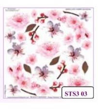 Sospeso Printed Plastic Sheet-Cherry Blossom